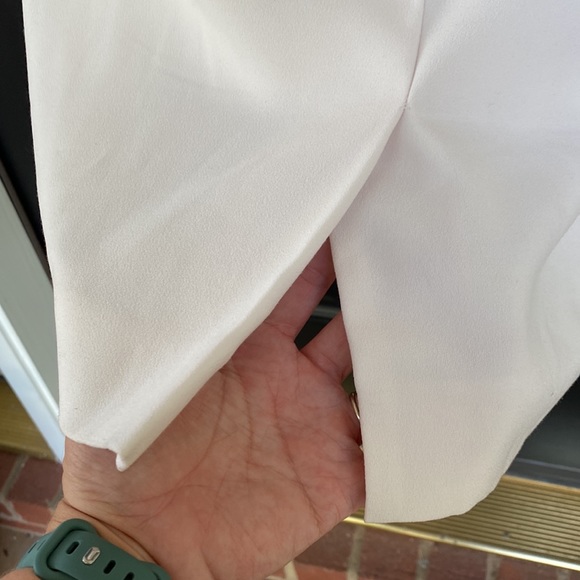 Antonio Melani White Sleeveless Asymmetric Peplum Sheath Dress Size 10 - Picture 6 of 7